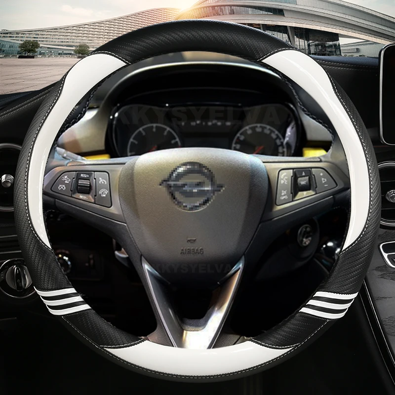 Carbon Fiber Car Steering Wheel Cover For Opel Astra (K) Corsa (E) Karl 2014-2022 Crossland X Grandland X Insignia 2017-2022 - view 5