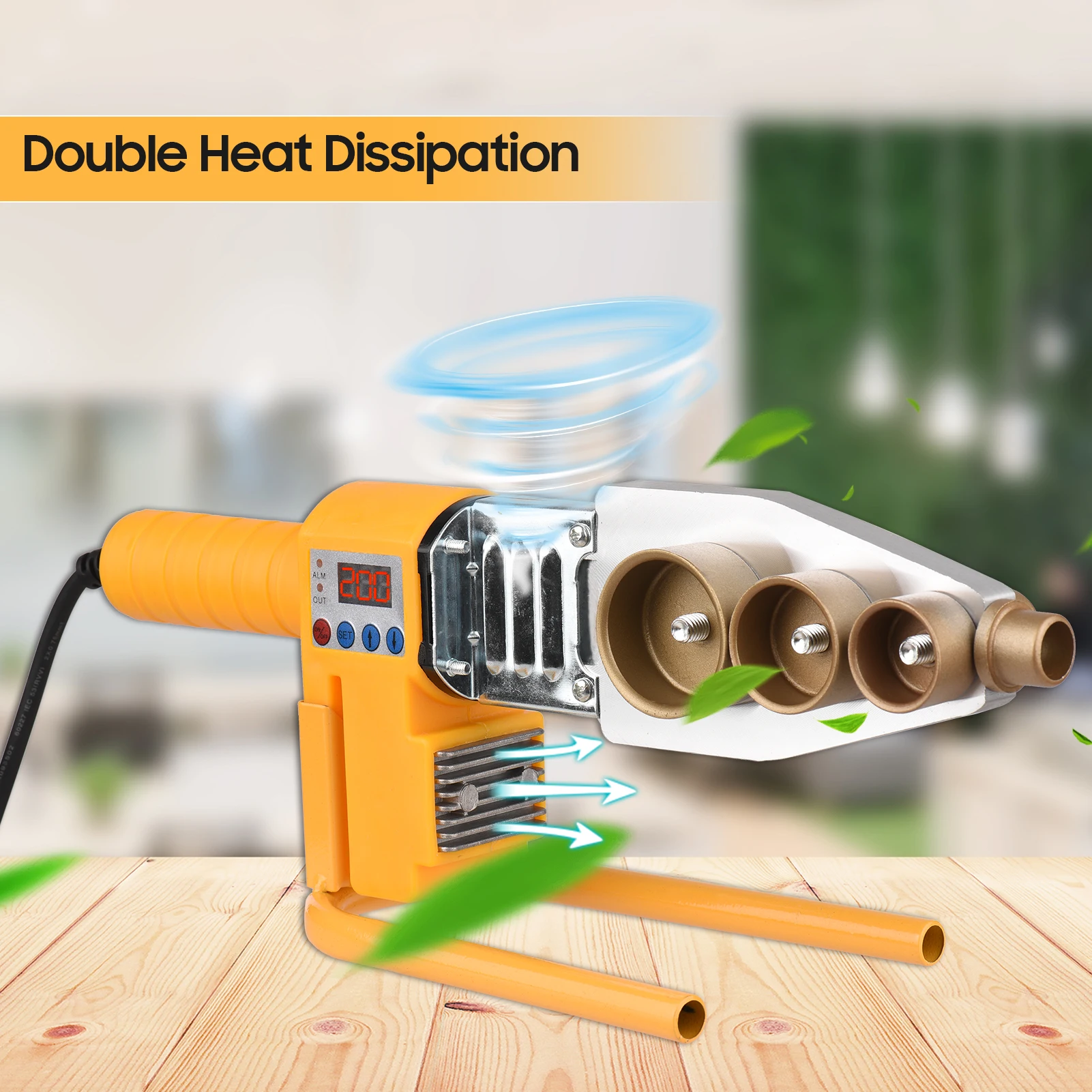 

Plastic Pipe Welding Machine 0-320℃ Adjustable Digital Socket Fusion Welder with Double Heat Dissipation Electric Tube Heating