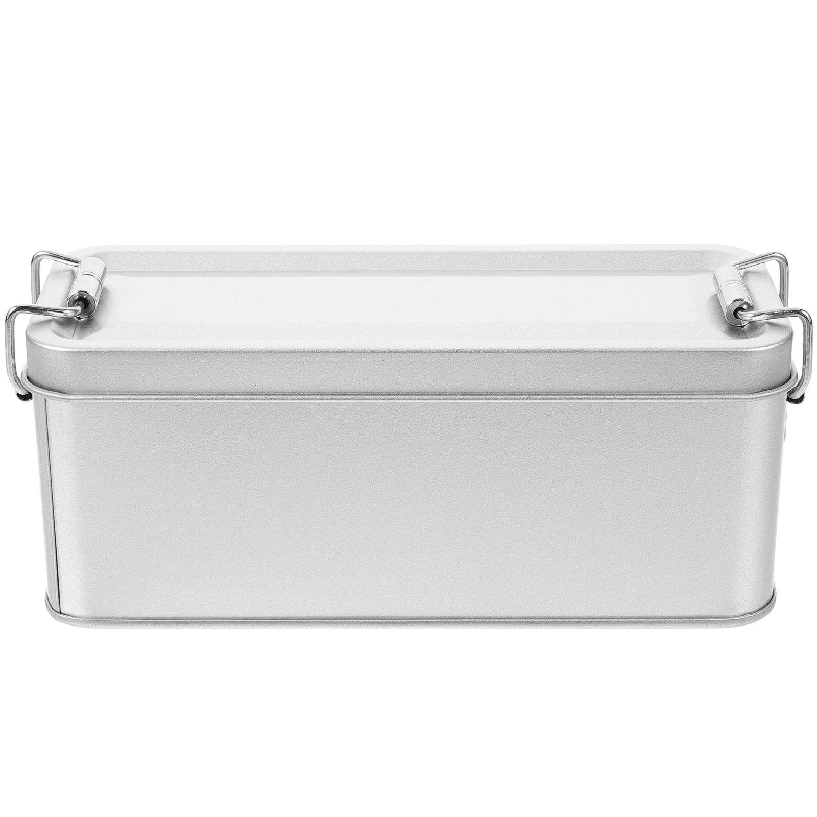 

Iron Box Packaging Silver Rectangle Tin Cookies Boxes for Candies Biscuits Gift Holiday Storage Container Light Festive
