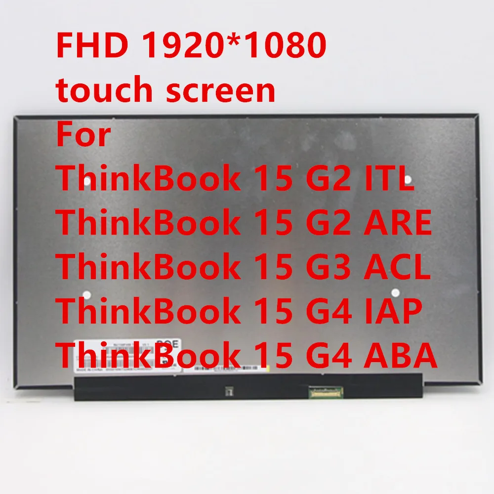 Original para Lenovo Thinkbook 15 g2 Itl São Thinkbook 15 g3 Acl g4 Iap Aba Tela Lcd Fhd Toque Nv156fhm-t07 5d10w46422 Novo