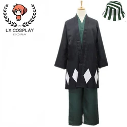 Anime Urahara Kisuke Gotei 13 Cosplay Costume Kimono Halloween For Men Women Full Outfit (Cape&Tops&Pants&Hat)