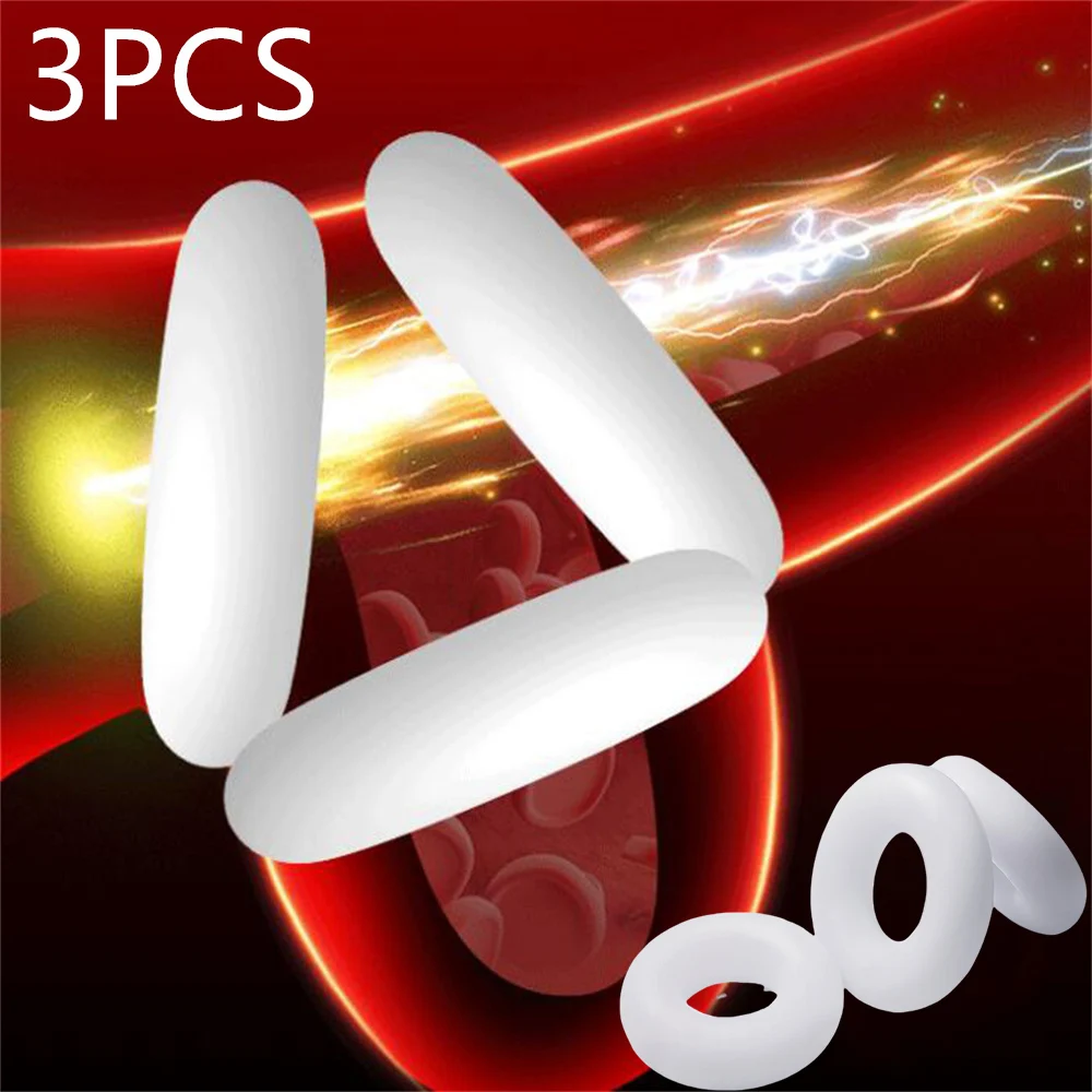 3PCS Thick Male Foreskin Corrector Ring Penis Rings Delay Ejaculation Daily/Night Cock Ring Chastity Cage Sex Toys for Men