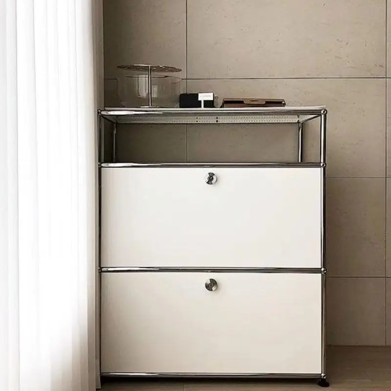 Modern Living Room Cabinet Modular Sideboard Storage Cabinets Combination TV Stand for Customizable Steel Frame Wood Furniture