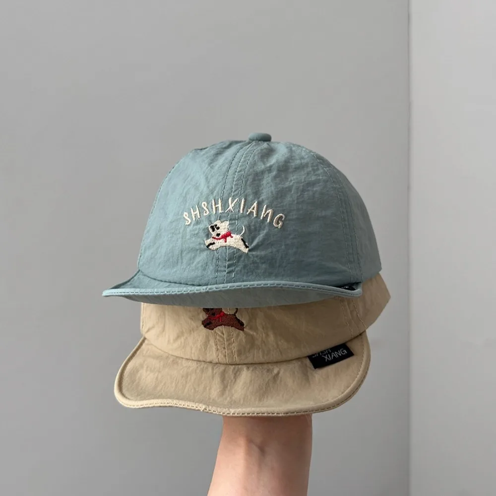 

Comfortable Korean Style Puppy Baseball Cap Letter Embroidery Shading Hat Summer Kid Sunhat Quick-dry Anti-UV Children's Hat Kid