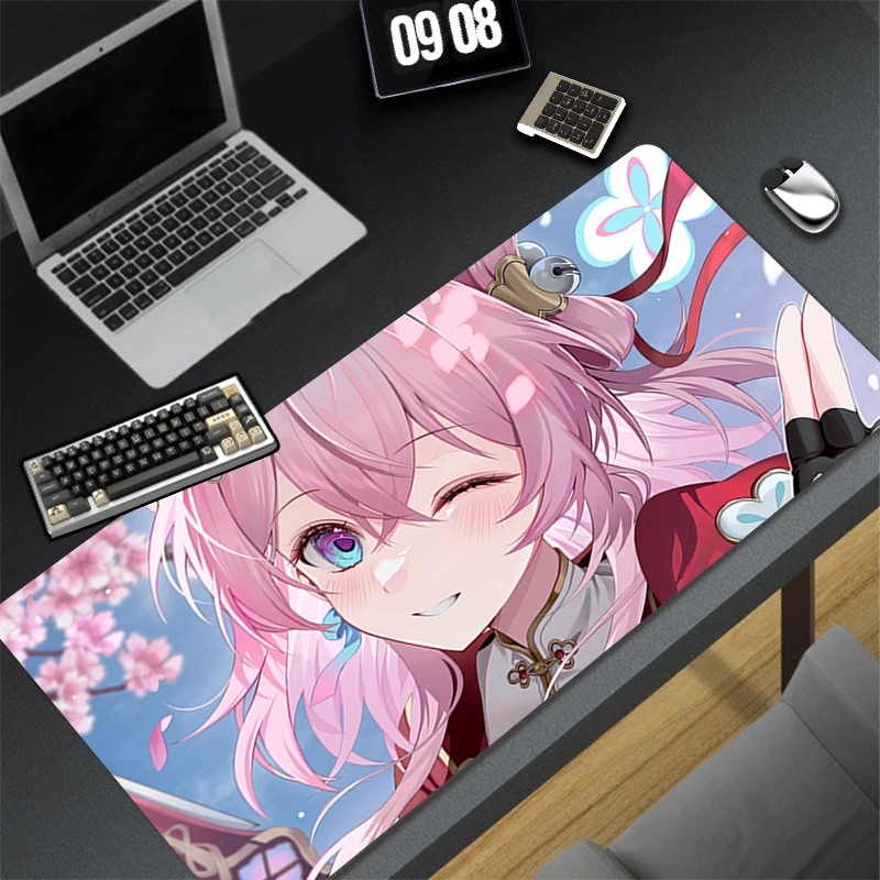 

Gaming Mouse Pad Desk Mat Honkai Star Rail March 7th Gamer Professional Premium Mousepad Speed Control Accessories Keyboard Pad
