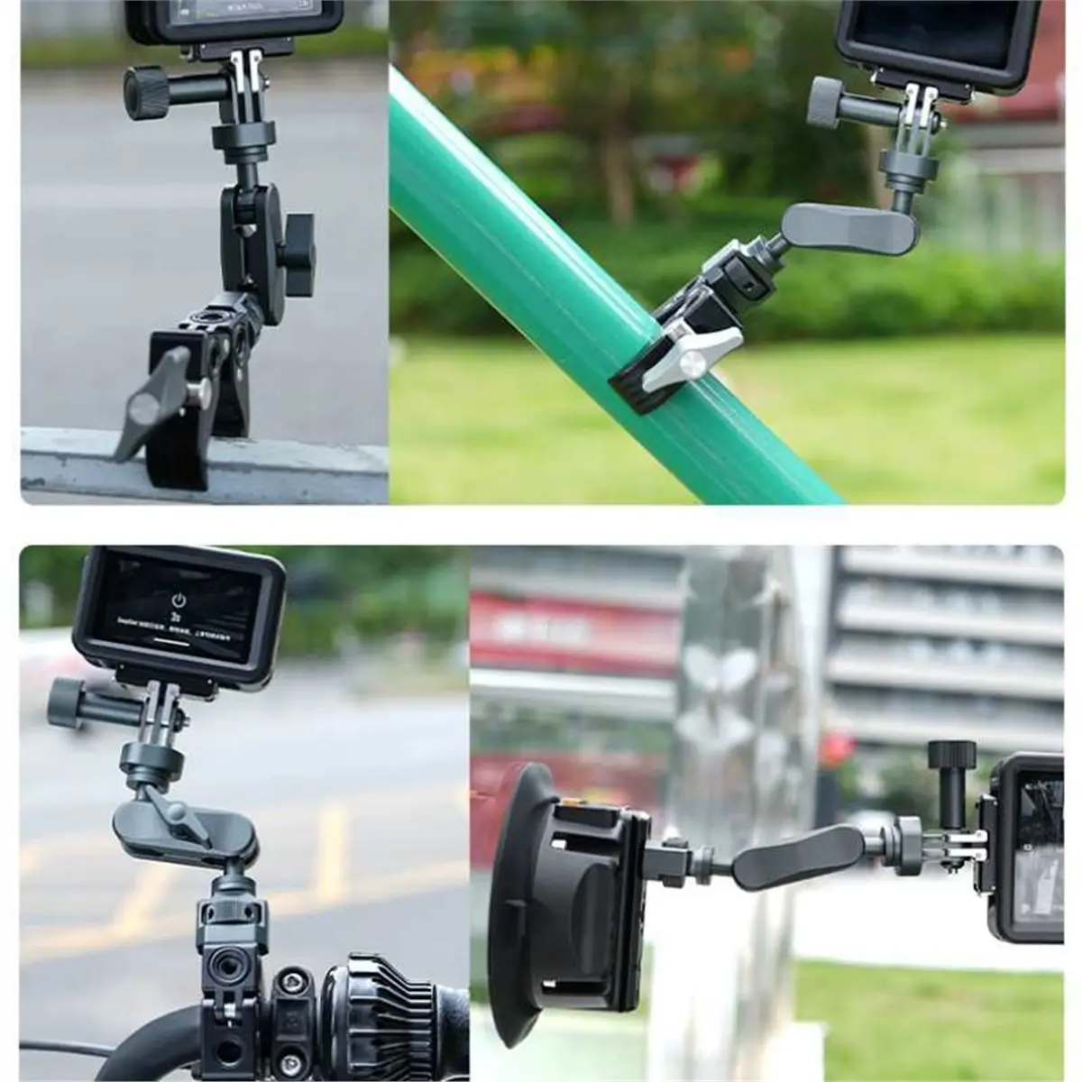 DT75BG 4.5 Inch Electric Auto Pump Suction Cup Camera Mount for Action Cameras Electric Suction Cup Mount
