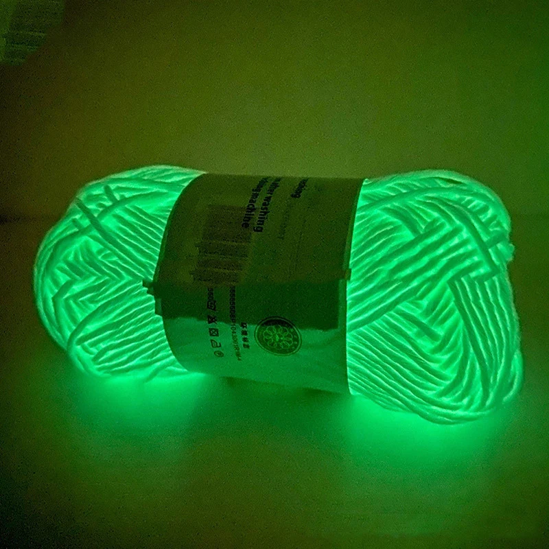 50g Novel Functional Yarn Glow In The Dark Luminous Yarn Hand Knitting Carpet Sweater Hat Wool Glowing Yarn Sewing Accessories