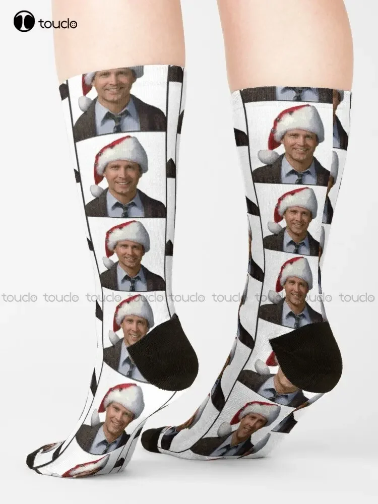 Clark Griswold National Lampoon'S 1989 Christmas Vacation Movie Santa Hat Socks Girl Socks 360° Digital Printing Streetwear