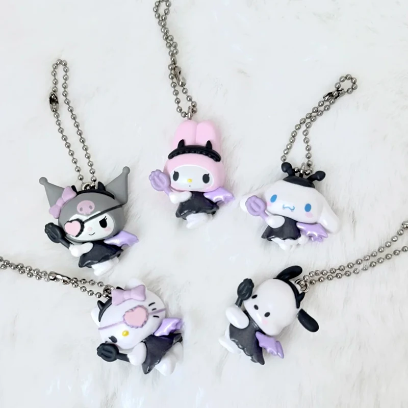 Hello Kitty Cannella Diavolo Ciondolo modellante Collezione Gashapon Ornamento Regali per bambini Action Figure Giocattoli modello