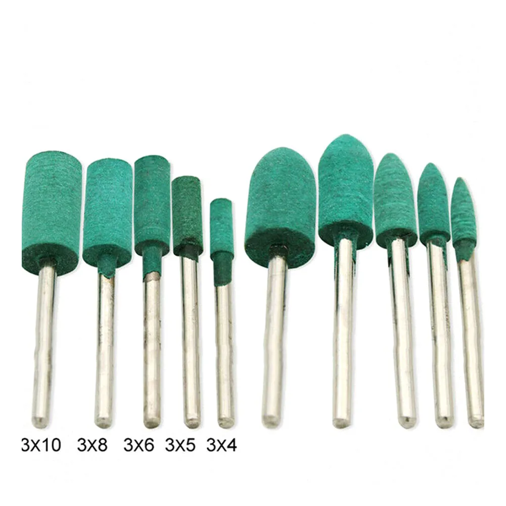 50pcs 4/5/6/8/10mm Electric Grinder Grinding Polishing Wheel Head Mixing Set 3mm Shank For Rotary Tool Power Tool Accessories