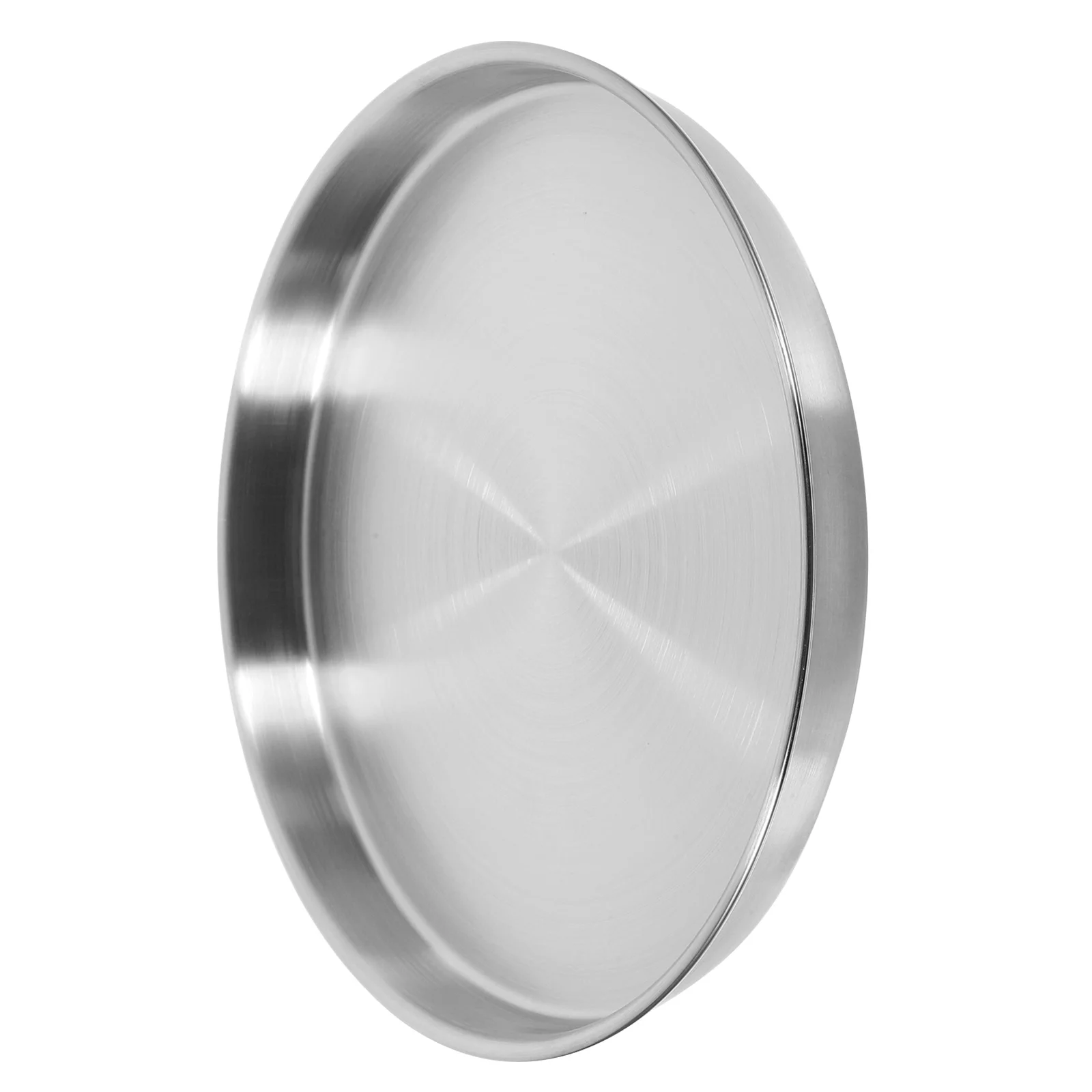 

Stainless Steel Plate 22cm Dumb Gold Round Serving Platter Smooth Surface Easy Clean Commercial Kitchen Food Tray Dinner Steak