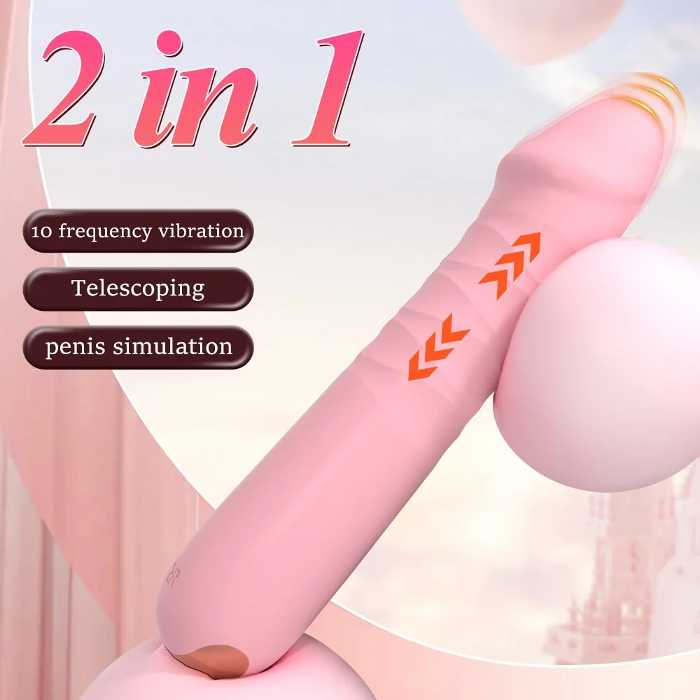 

Powerful Thrusting Telescopic Dildo Vibrator Female G-Spot Clitoris Stimulator Vagina Massager Masturbation Sex Toys for Women