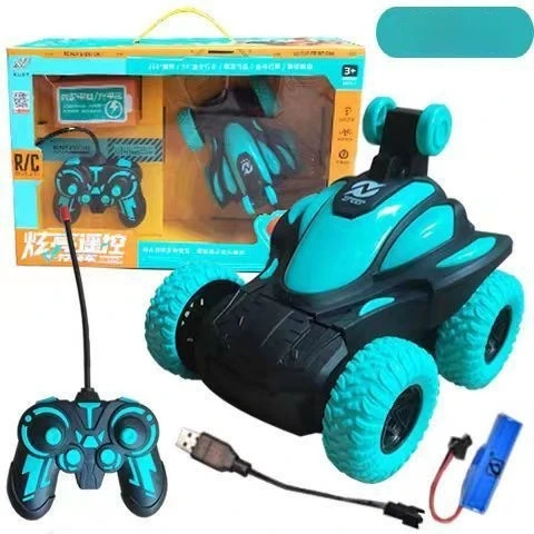 

RC Stunt Car Remote Control Flip Stunt Car 3.7 V Rechargeable Wireless All Terrain Rotating Off Road Racing Vehicle Indoor Toy