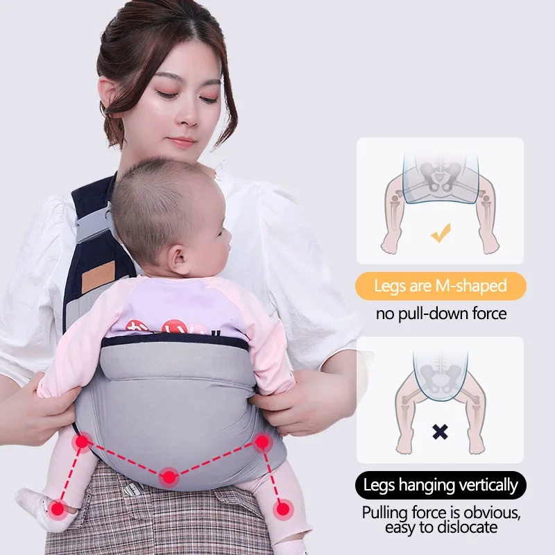 0-36 Months Baby Carrier Wrap Multifunctional Child Carrier Ring Sling for Toddler Adjustable Easy Carrying Artifact Ergonomic