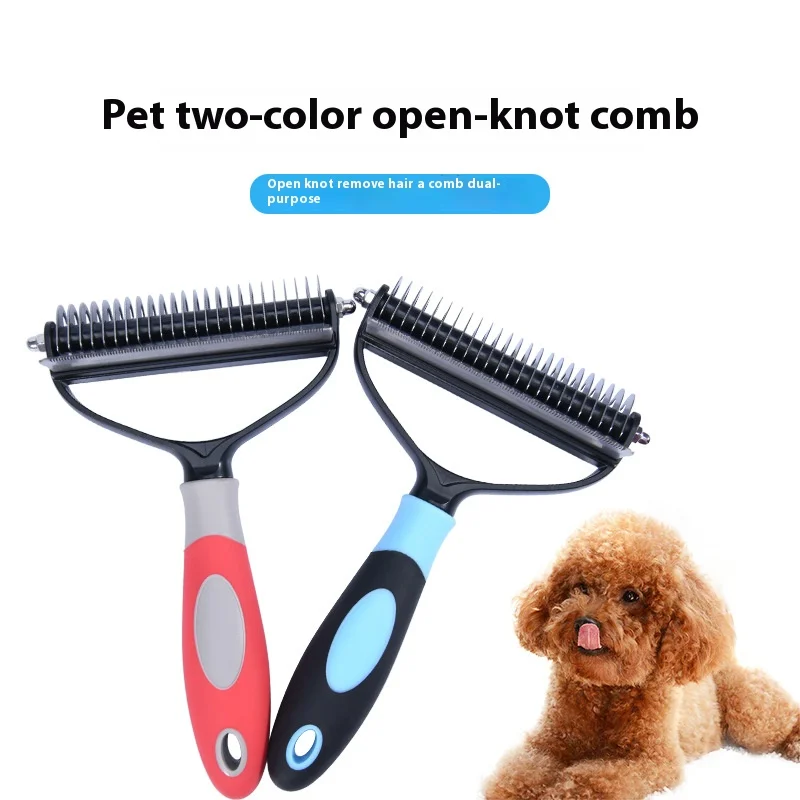 

Pet Knotting Comb, Double-Ended Comb, De-Floating Hair, Knot-Opening Dual-Purpose Comb, Dog Comb, Summer Pet Hair Removal Comb