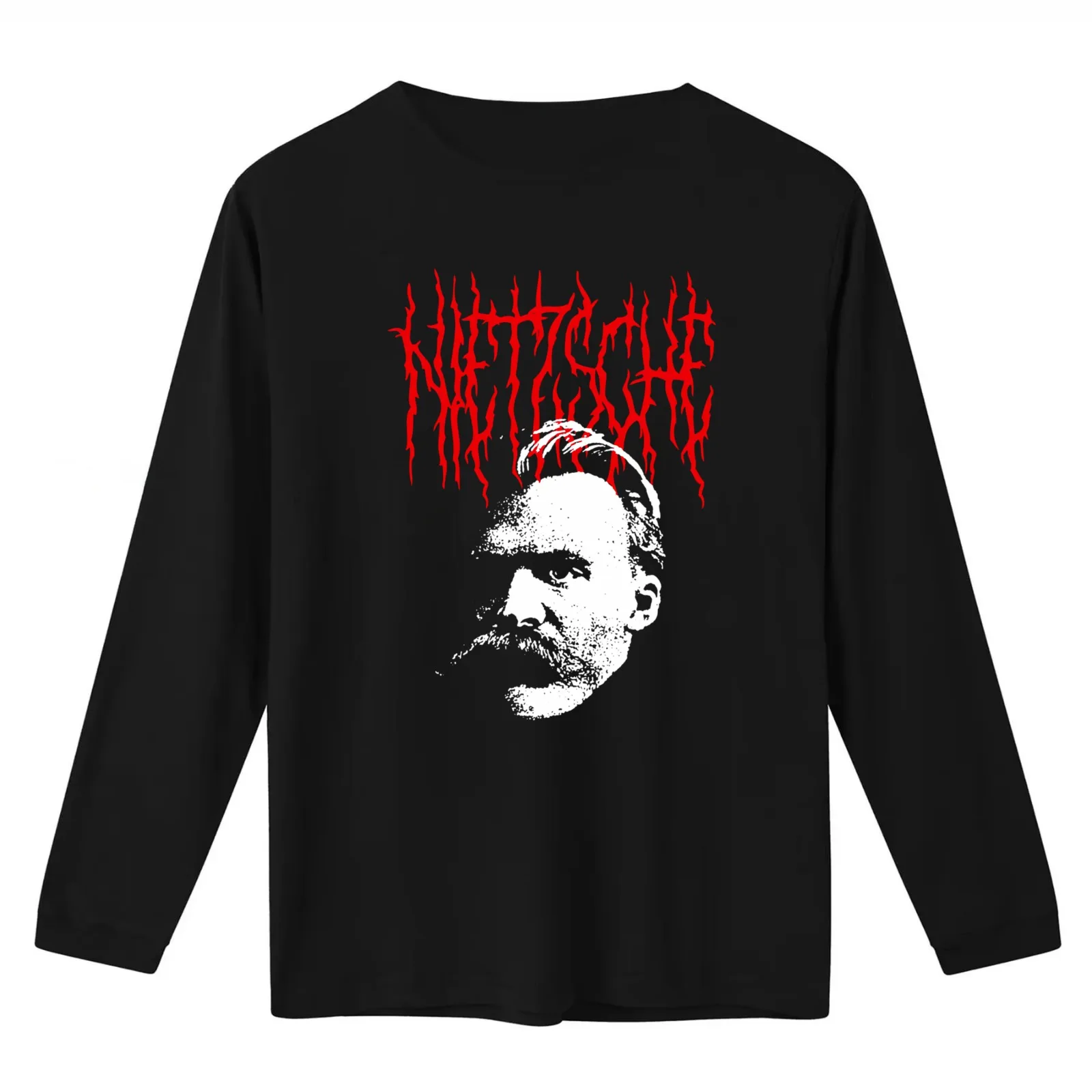 Friedrich Nietzsche Metal Philosopher T-Shirt Summer Casual Cotton Tee Oversized Streetwear Tops Vintage Graphic Print