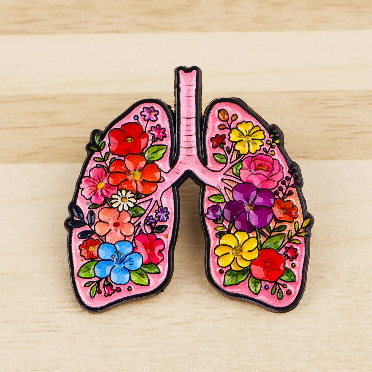 Broches esmalte médicos flor corazón cerebro – Accesorios para ropa mochila