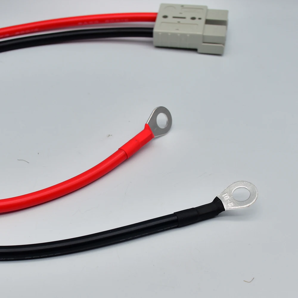 50A 120A 175A High Current 2 Pin Power Connector With 8/6/4/2/0 AWG Super Soft Silicone Cable Forklift Battery Charging Plug