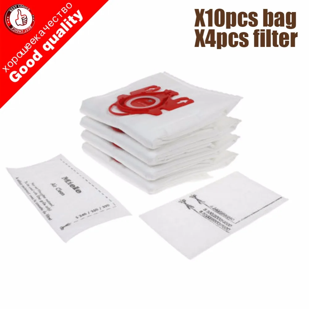 

10Pcs/Lot For MIELE FJM C1 & C2 Synthetic Type Hoover Hepa Vacuum Cleaner DUST BAGS With 4pcs FILTERS