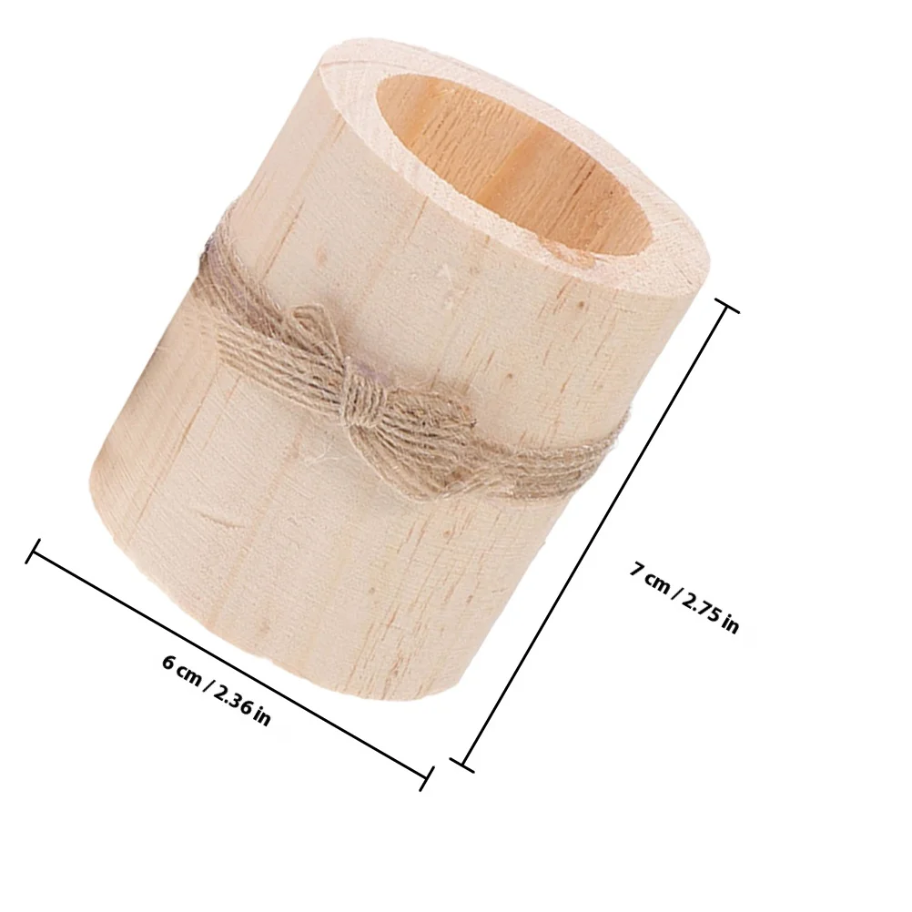 4 قطعة أصحاب ضوء الشاي الخشبي ريفي اليدوية نذري تقف تحف الزفاف ديكور ريفي حفل زفاف #6