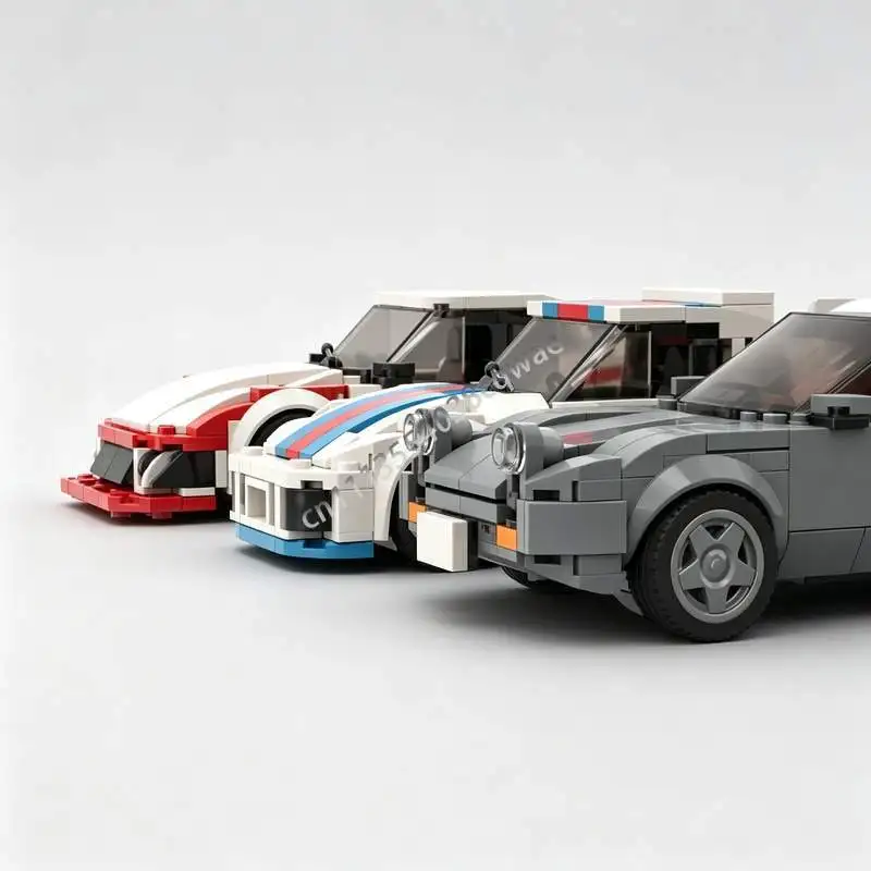 NEW 1021PCS Porsche Classics Bundle MOC Model Custom Puzzle Racing Car Vehicle Building Blocks DIY Assembly Collectible Toy Gift