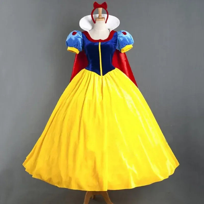 Cartoon Princess Snow White Halloween Party Costume Adult Cosplay Plus Size Dress Girl Princess Dress Women Adult Clothing