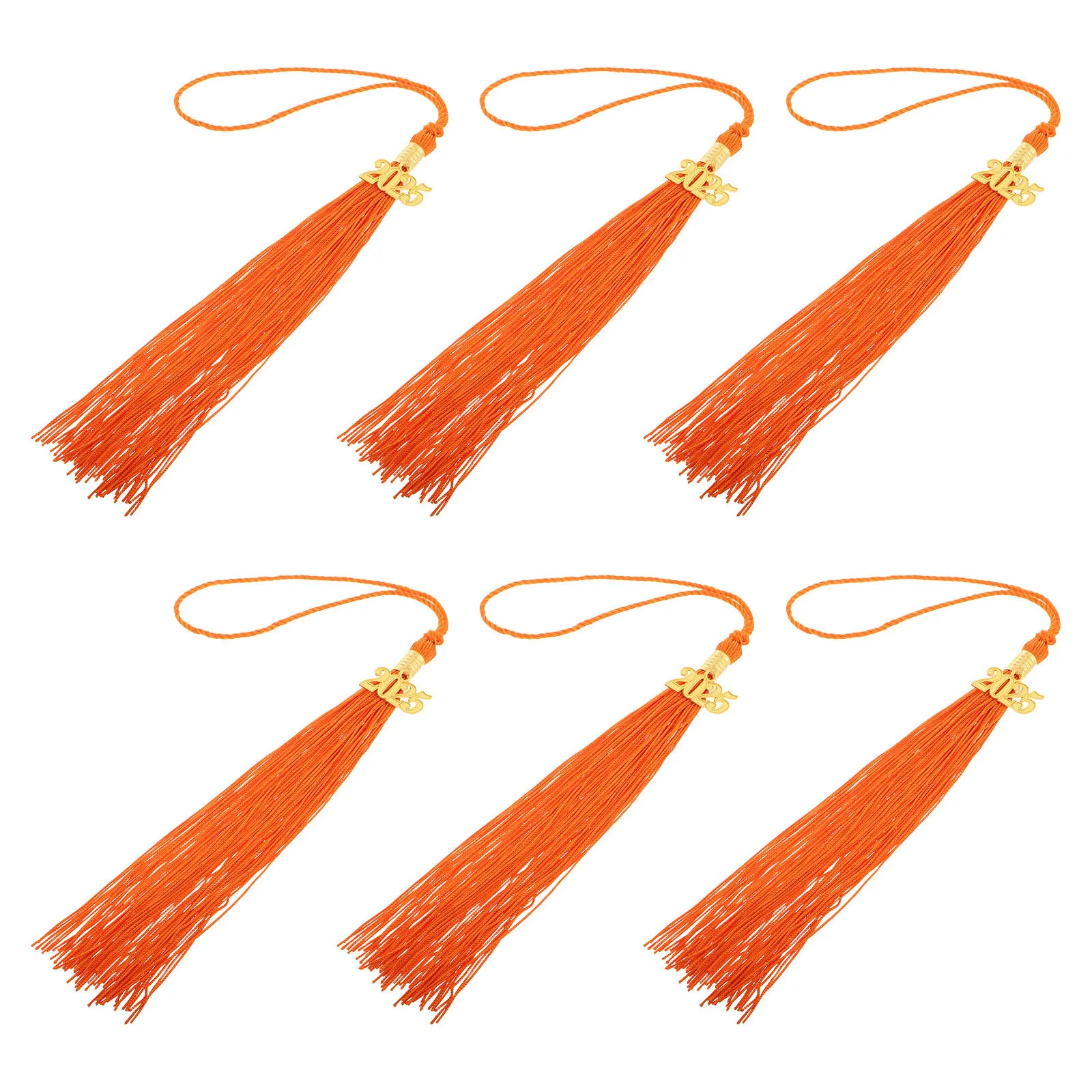 

6Pcs Graduate Cap Tassels 2025 Academic Graduation Tassel Charm Party Decorations Cap Accessories Ceremony Supplies