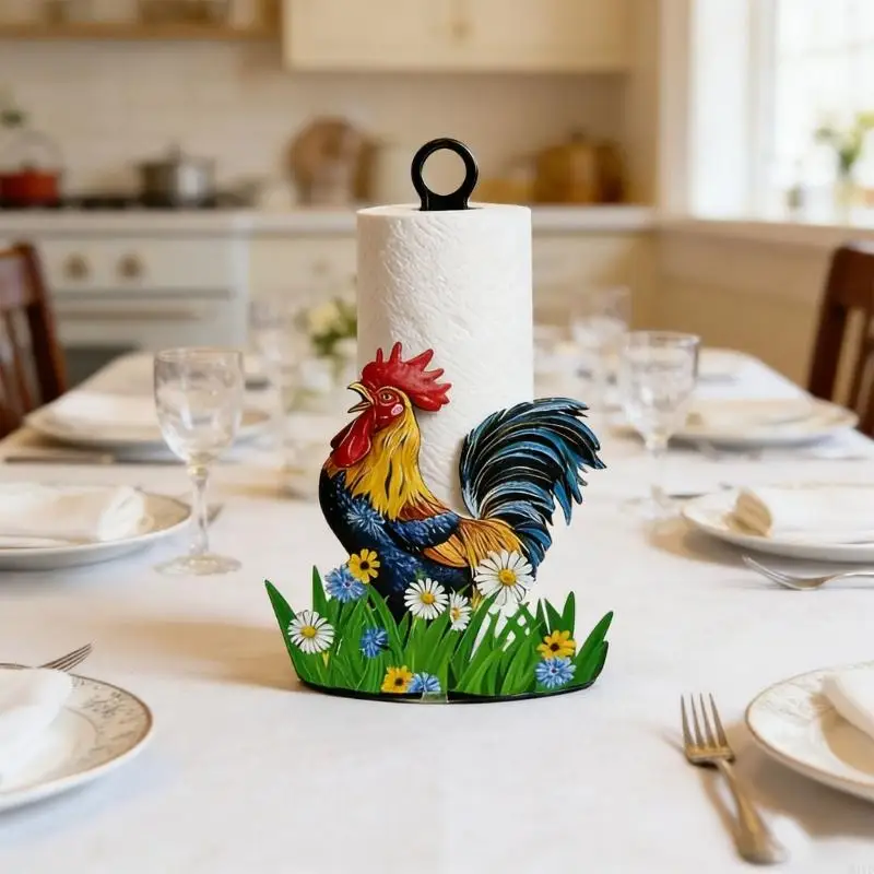 

Элегантная металлическая подставка для салфеток для птицы для кухни, ванной комнаты, деревенского стиля 26 см M4YD