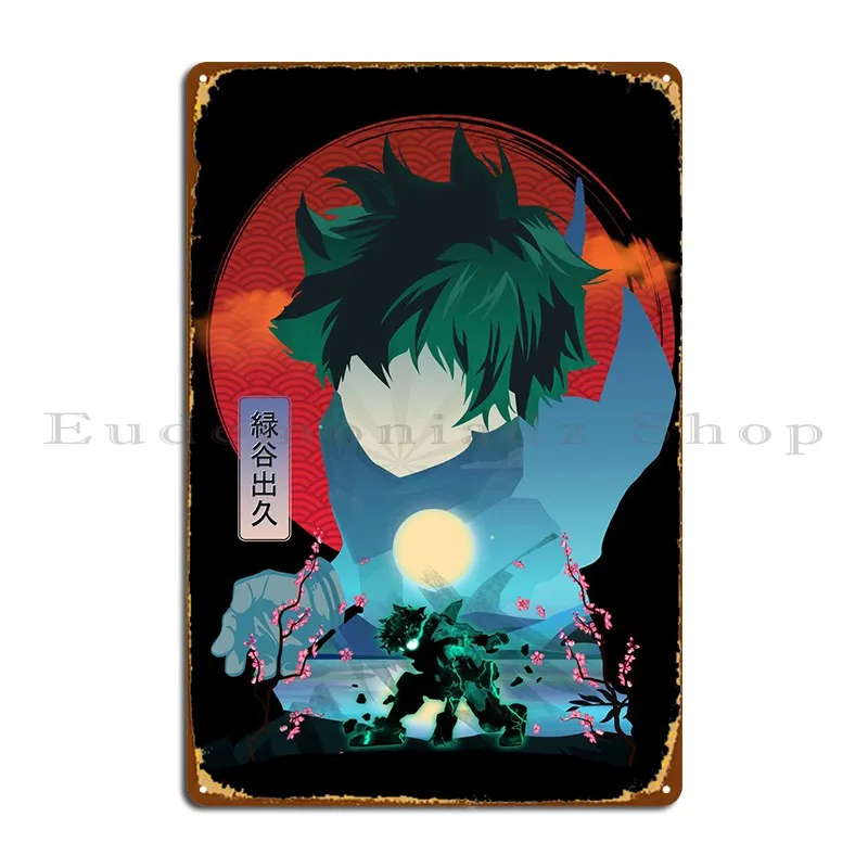 Izuku Midoriya Metal Sign Plaques Plaques Customized Cinema Kitchen Tin Sign Poster