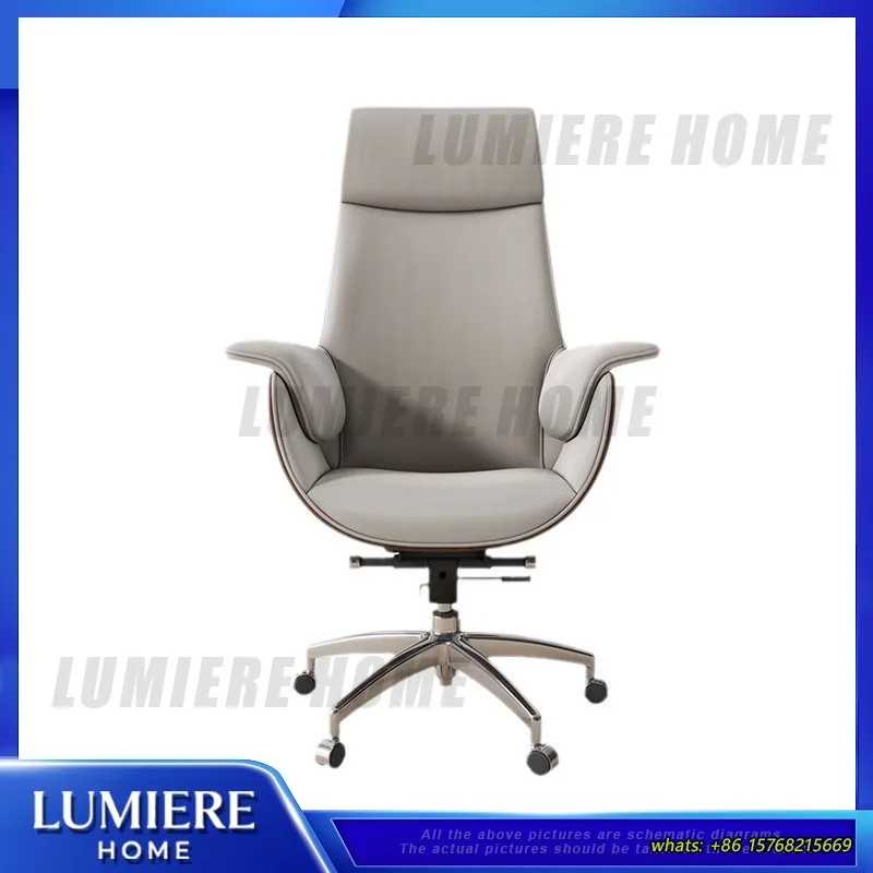 Executive Office Chair Leather Computer Chair Modern Comfortable Swivel Desk Chair Luxury High Back Work Ergonomic