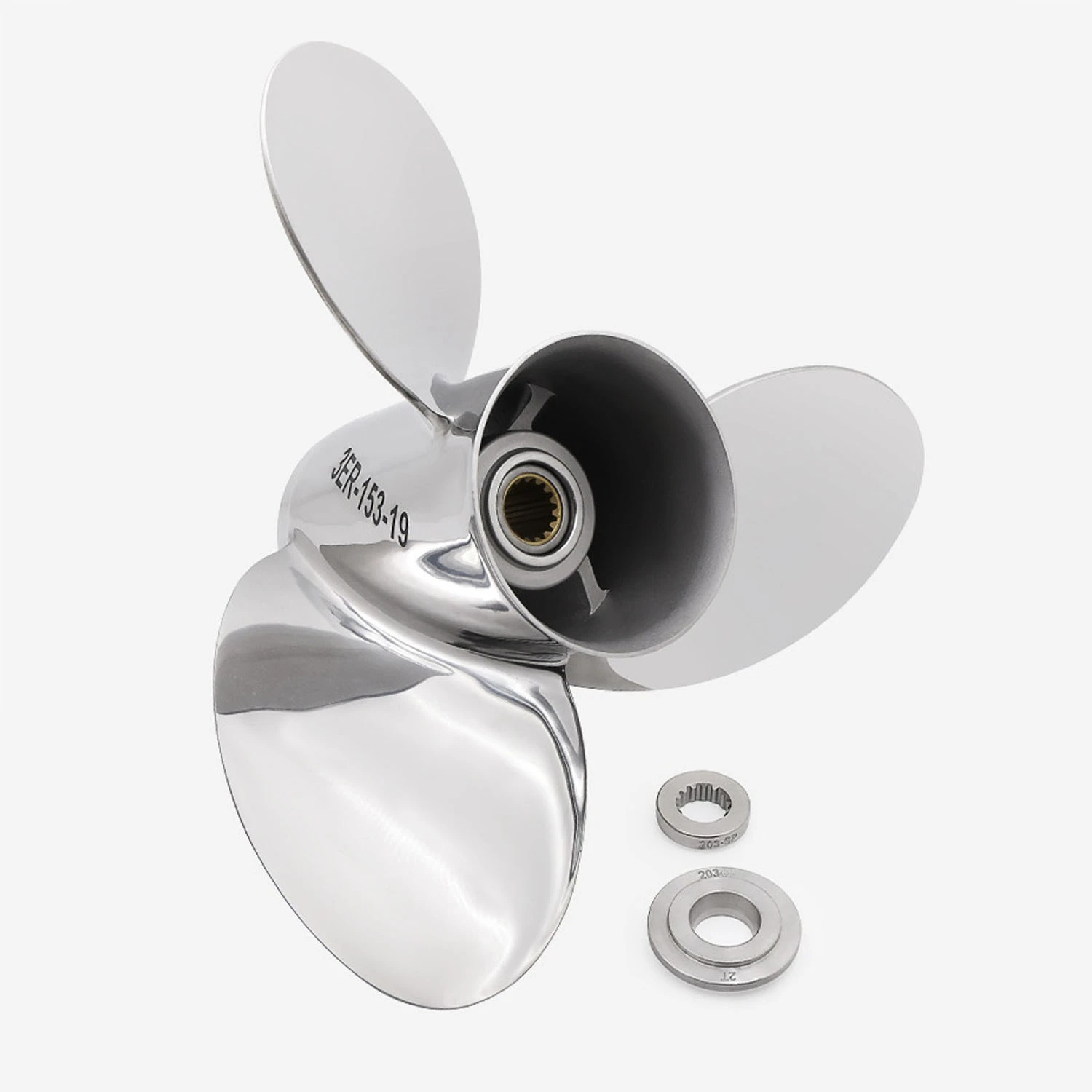 Outboard Motor Stainless Steel Propeller for Yamaha 200-225 HP 15.3X19 3X15.3X19