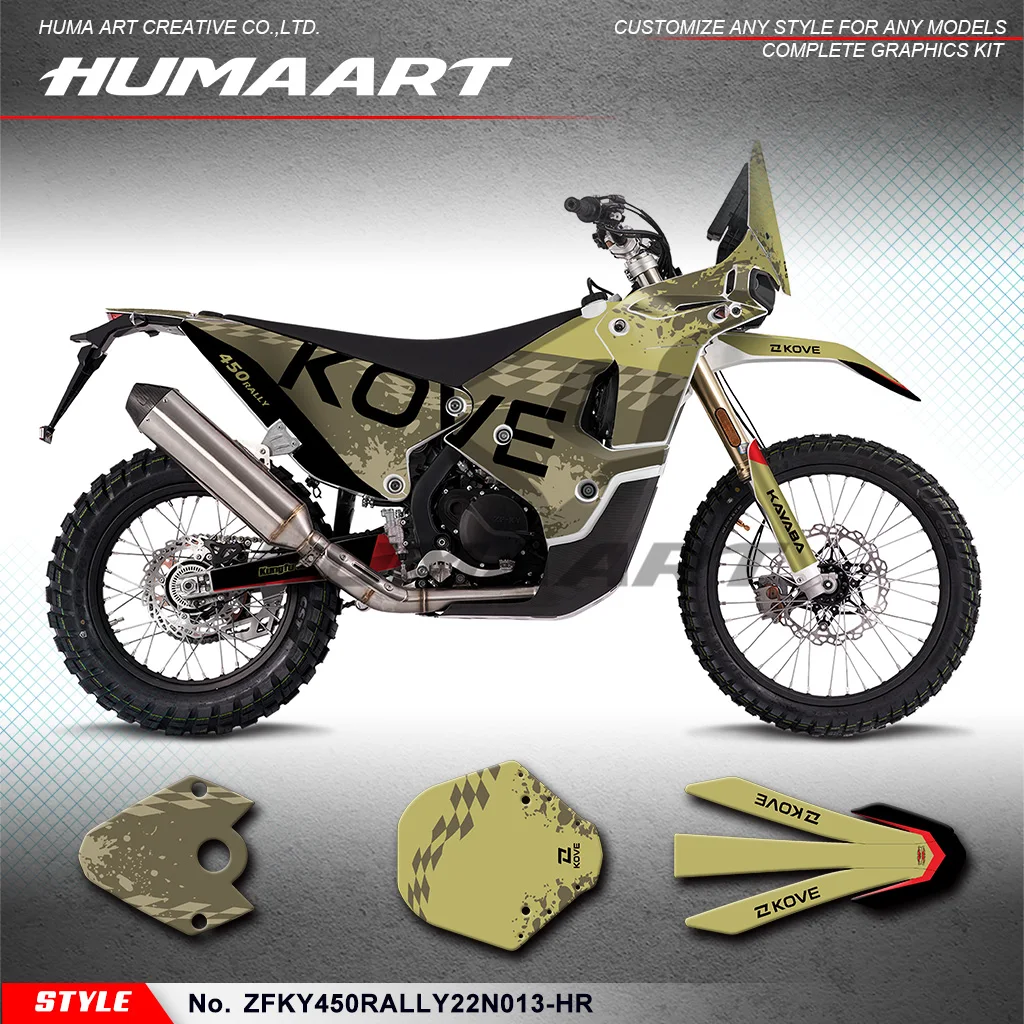 

Комплект наклеек HUMAART Custom Graphics Decal Kit для KOVE 450 Rally Rally450, полная оклейка, 2022 2023 2024