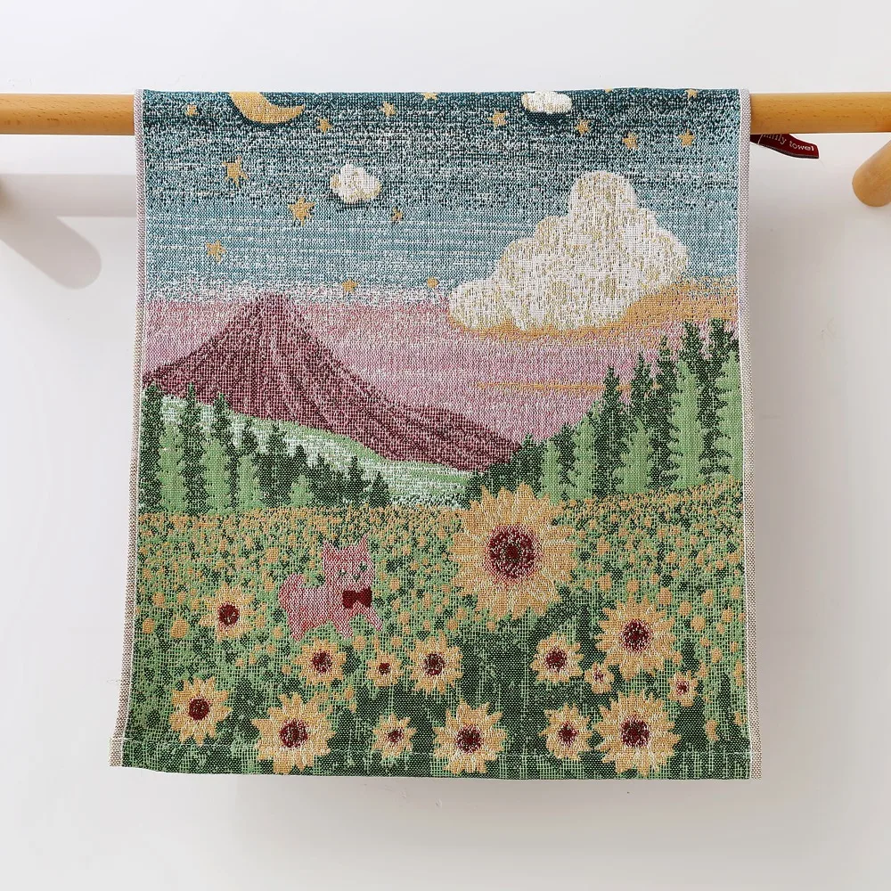 34x40cm Large Hand Towel 4 Layer Cotton Gauze Quick Dry Pure Cotton Dish Cloth Decorative Kitchen Towel Home Restaurant