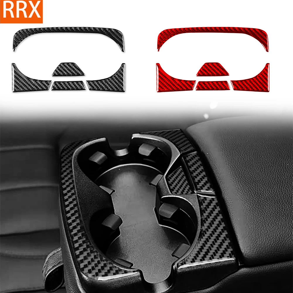 Für Land Rover Range Rover Evoque 2012-2018 Echtcarbon-Aufkleber für die hintere Armlehne, Getränkehalter-Panel, Autozubehör, dekorativ.