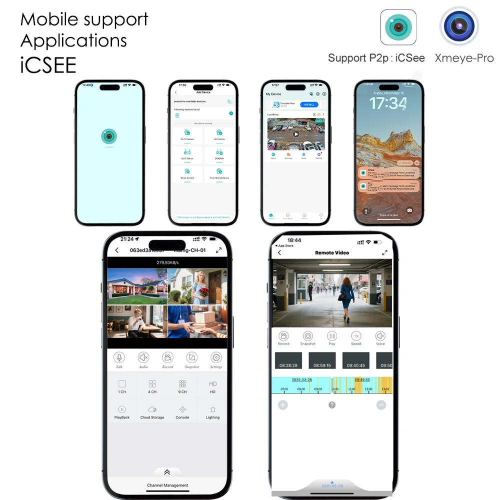 ahanor 4CH 5M-N 8CH 1080N AHD DVR حلول تسجيل CCTV المرنة