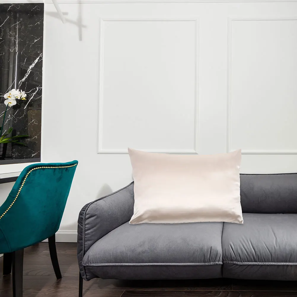 

1Pair Comfortable Polyester Pillowcases Cooling Effect Zipper Design Bedroom Pillow Cover Pillow Cover Polyester Pillowcases