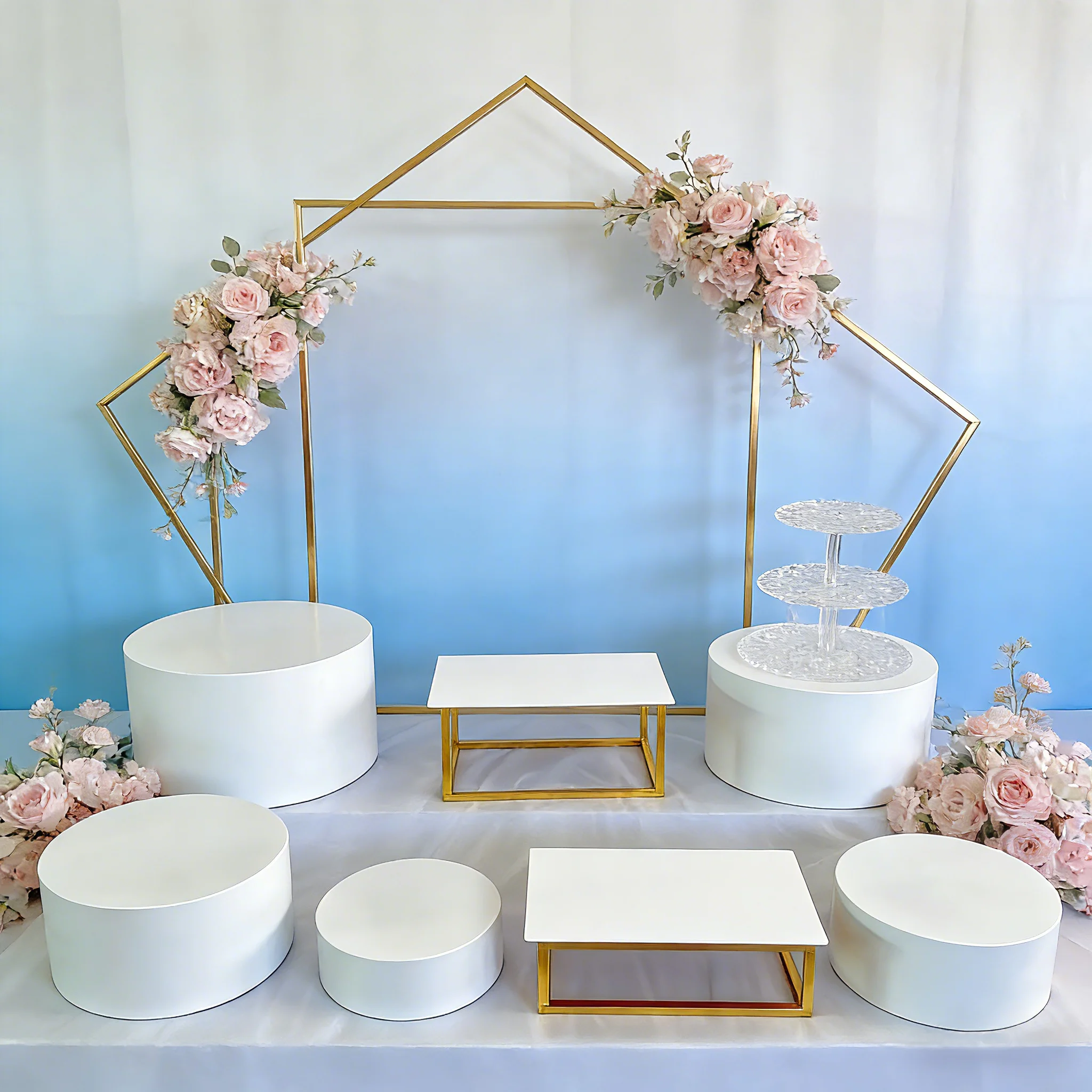 

Набор из 8 металлических подставок-кубов для демонстрации, декор для свадеб, фуршетов, десертов, тортов, еды, косметики, подарков, держатель для кейтеринга