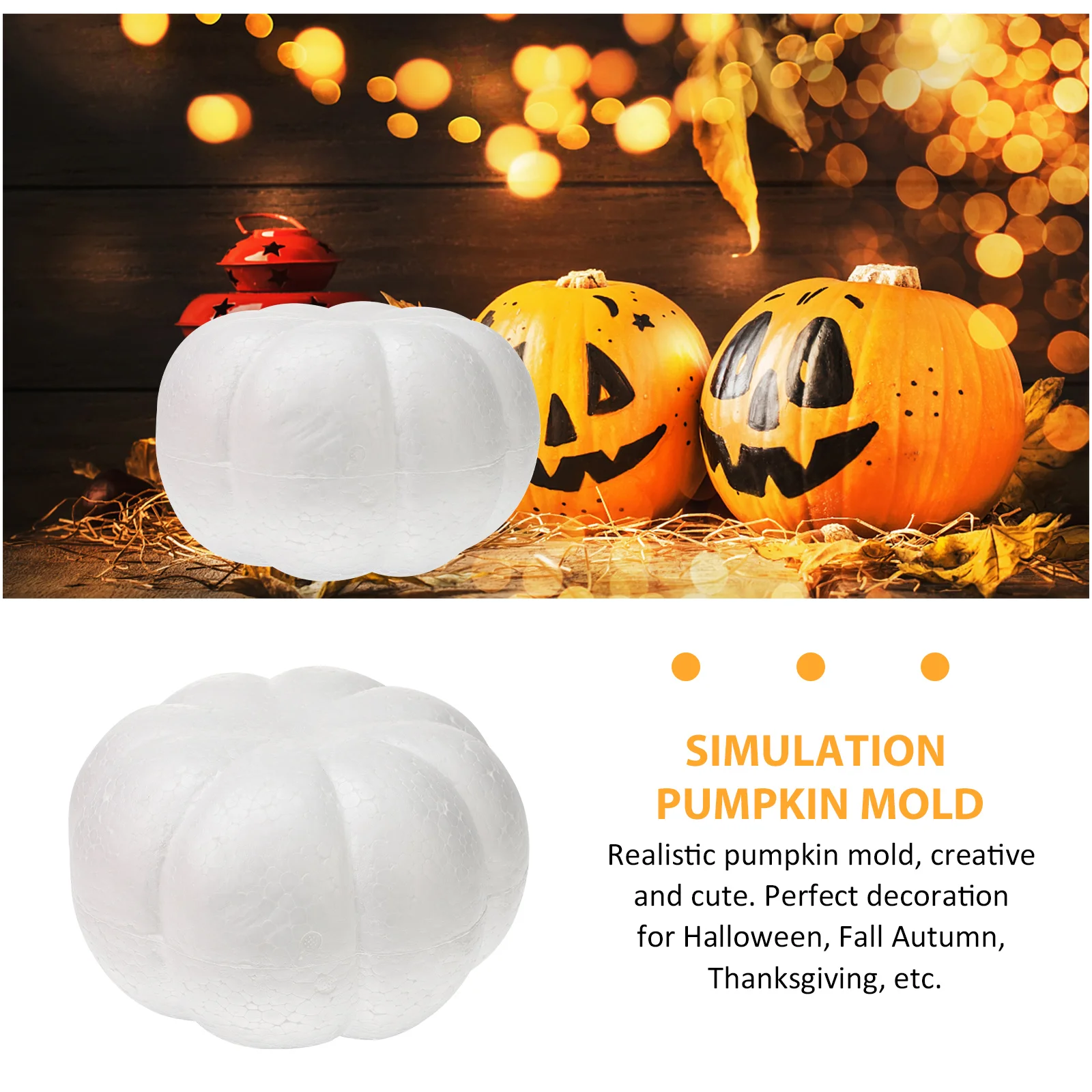 Artificial Fake Pumpkin Fall Decorations for Home Autumn White Decorating Outdoor DIY Simulation Mold Crochet