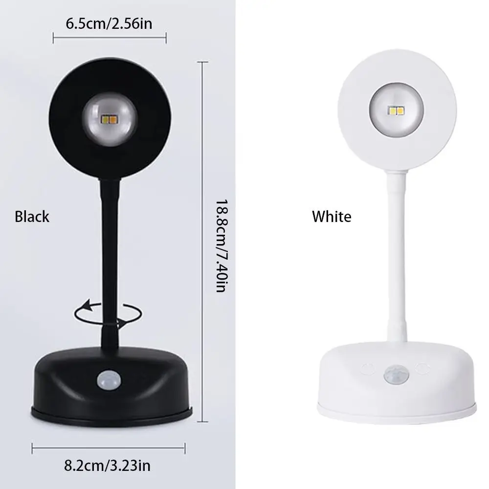 Stick on LED Wireless Spotlight Cat-Eye Bulb Motion Sensor Picture Light 360° Rotation Dimmable Wall Lamp Wall