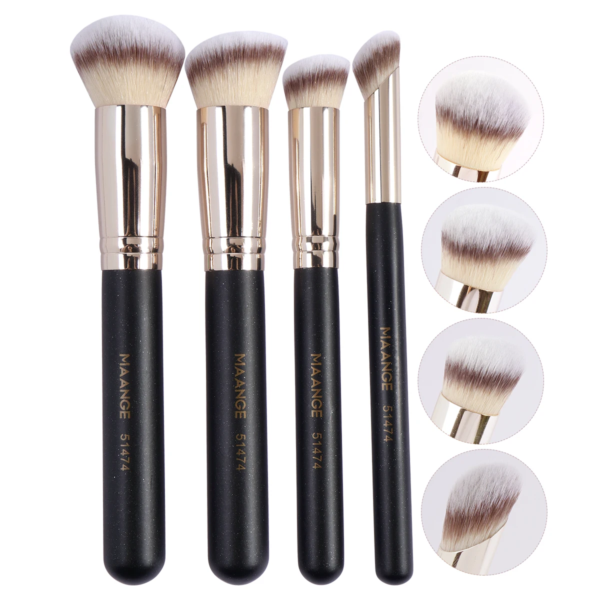 MAANGE 4pcs Gift box Makeup Brush set for Beginner, Suitable for Foundation Concealer Blush Powder Gift for Wife Mother Day