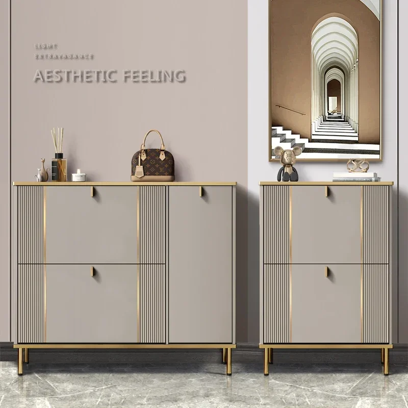 

Entryway Luxury Modern Shoe Cabinet Ultra Thin Tipping Space Saving Shoe Cabinet Organizer Storage Szafka Na Buty Home Furniture