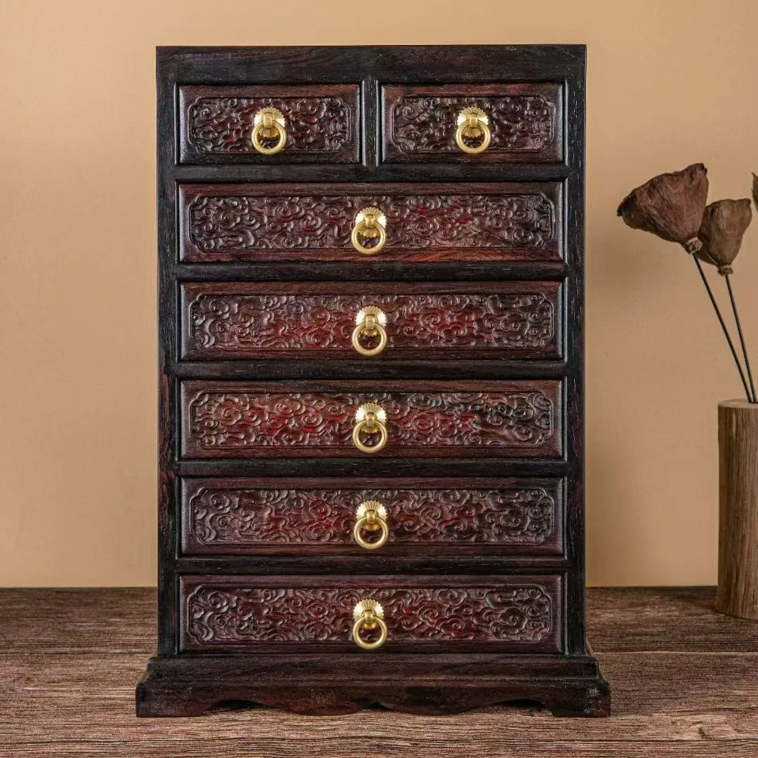 Red Acid Branch Jewelry Box Solid Wood Storage Box Chinese Redwood Tea Cake Box