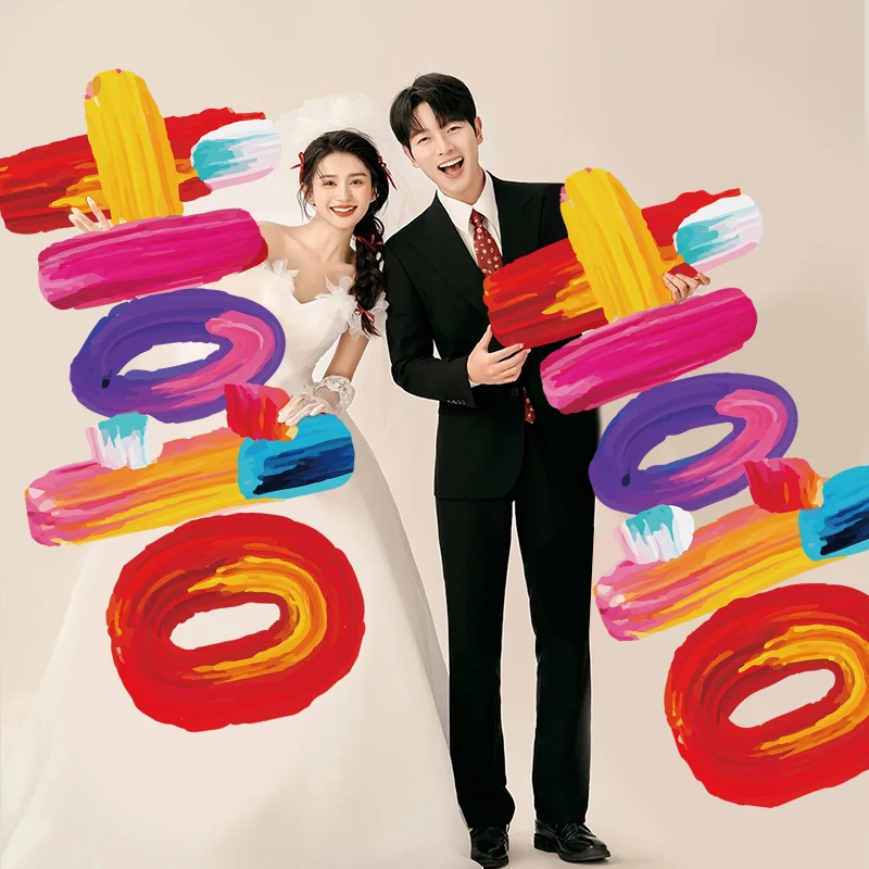 Wedding three-dimensional big joy letter KT board colorful double joy decoration