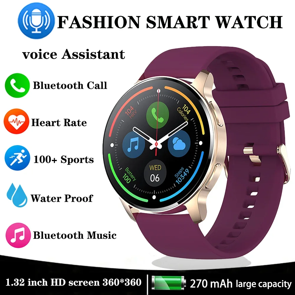 

Xiaomi Youpin Voice Assistant Woman Watch Bluetooth Call Heart Rate Monitoring Waterproof Sport Fitness Men's Electronic Watches