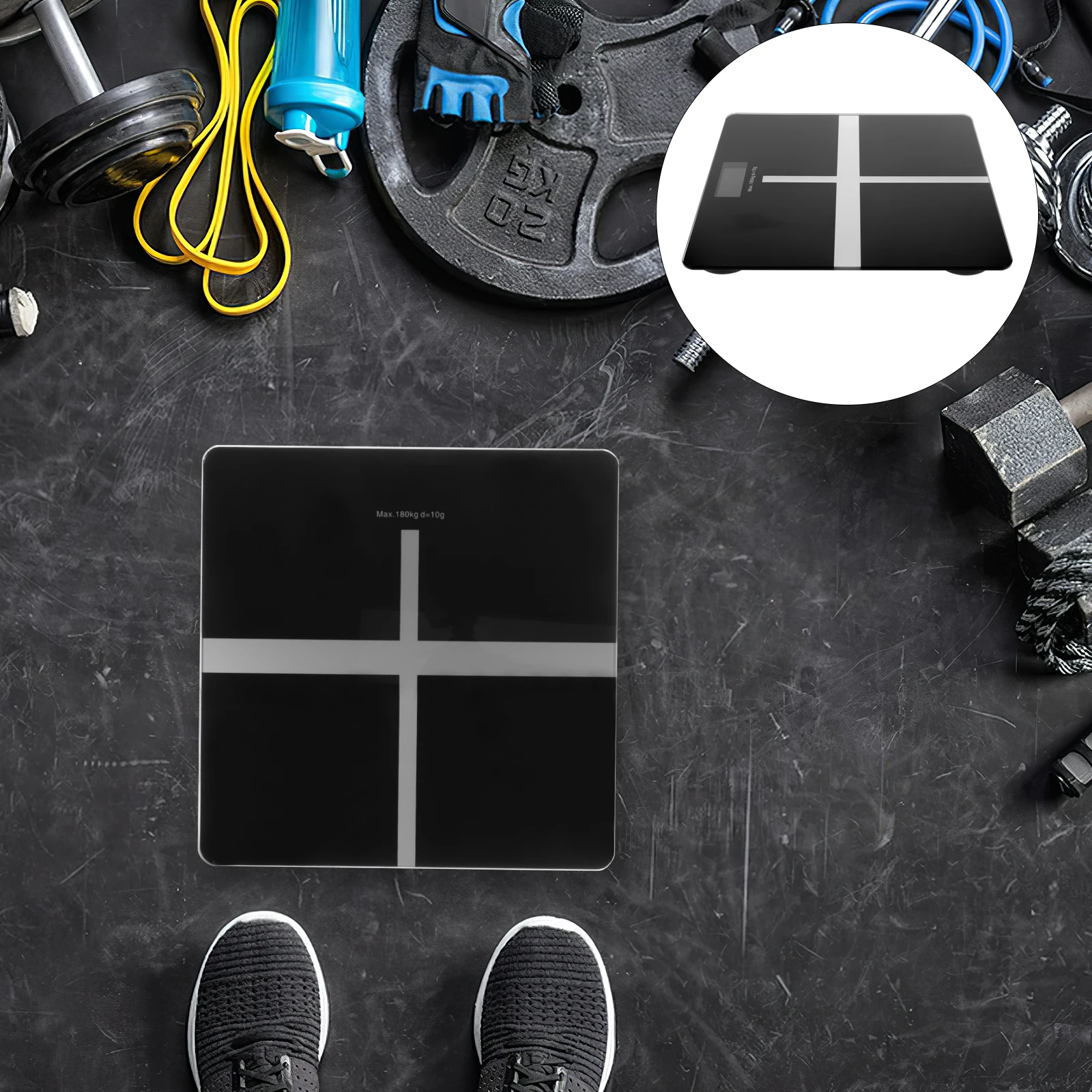 

1pc Usb Rechargeable Body Weight High Precision Digital Home Scale Tempered Glass Long Life Fitness Management Scale