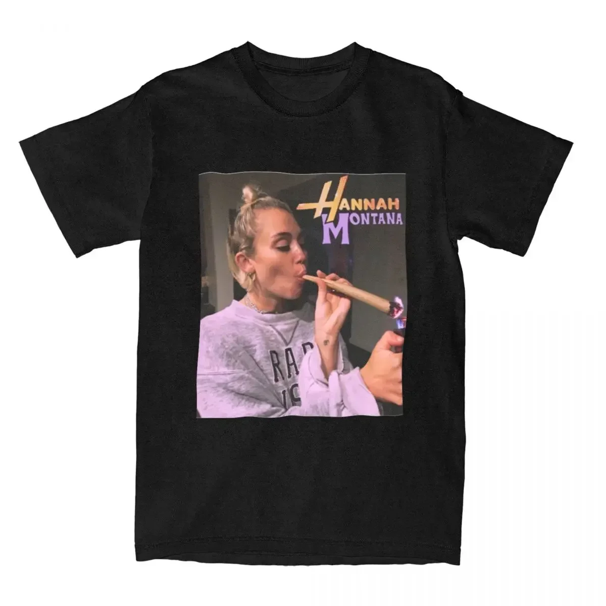 Men T-Shirt Ethan Peters Hannah Montana Stuff Fun Cotton Short Sleeve cool girl T Shirt O Neck Clothing Graphic Printing tshirt