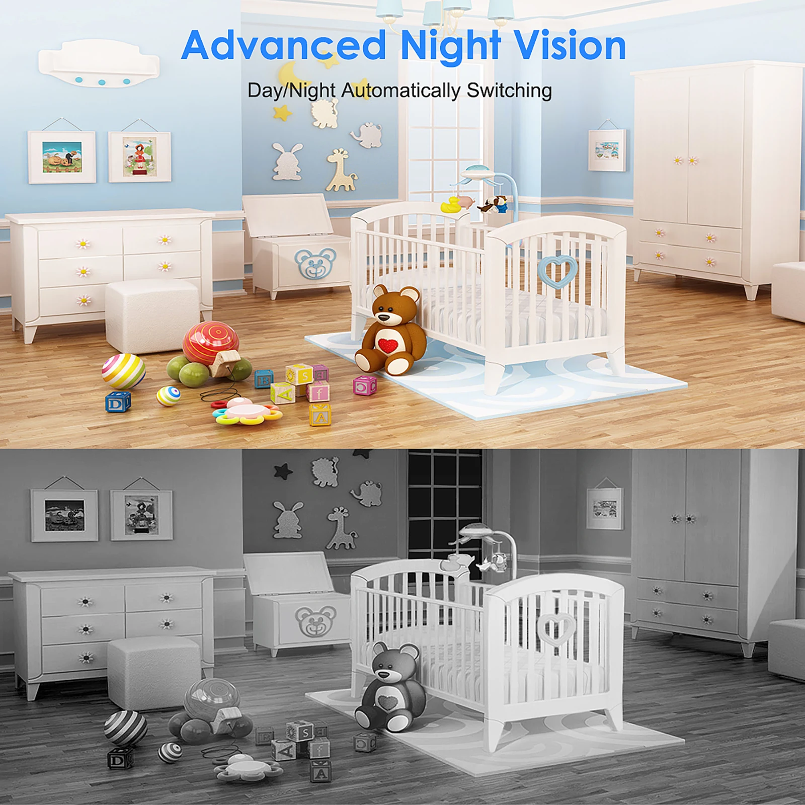 

1pc 1080P Wireless Wifi Smart Night Camera Home Security Remote Monitor Elderly Pet Ip Camera Black Infrared Motion