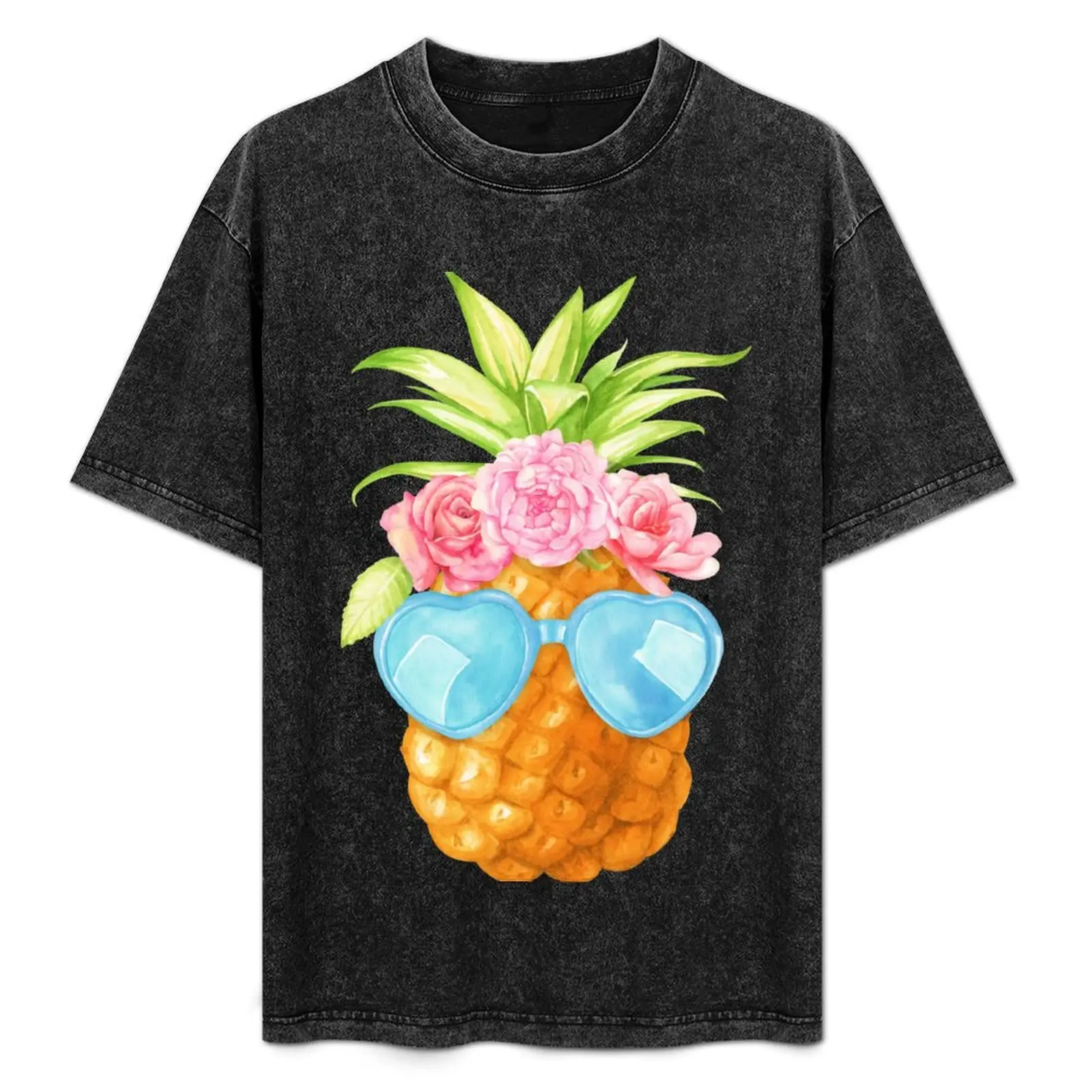 

Pineapple T-Shirt Basic Breathable Solid Color T-Shirt