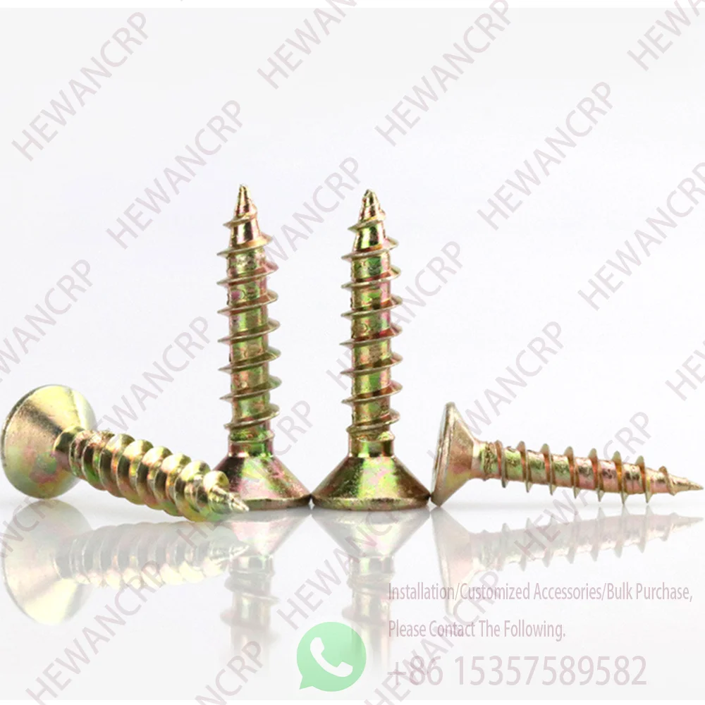 135pcs M4*50mm Flathead Wood Screws Countersunk Self-tapping Galvanized Steel, Fully Threaded Suitable for Wood, Home Decoration