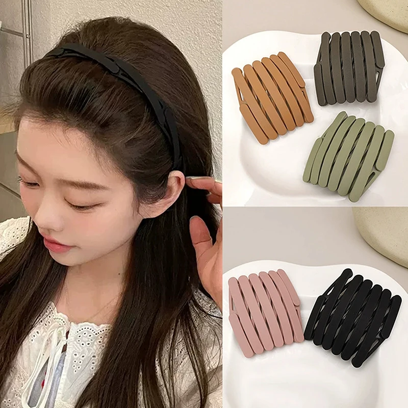 المحمولة للطي رباط شعر النساء عدم الانزلاق عقال غسل الوجه هيرباند الفتيات إكسسوارات الشعر عقال قابل للسحب